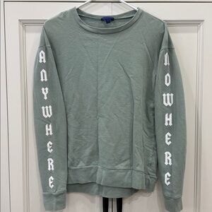 Aeropostale long sleeved t-shirt green. Medium “Anywhere Nowhere” on sleeves